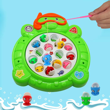 Kids Magnetic Fishing Game – Colorful Fish Rotating Board