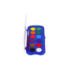Portable 12-Color Solid Watercolor Paint Set with Brush