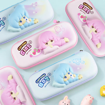 Back-to-School Girl & Boy 3D Squishy Pouch