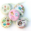 Cute Owl Round Tin Coin Pouch