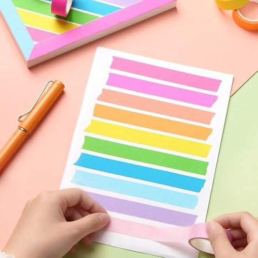 Pastel & Bright Washi Tape | 10m x 12mm Decorative Craft Roll