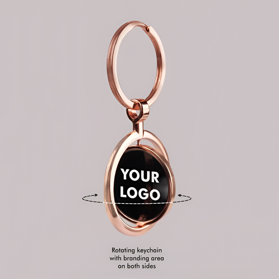 Rotatable Keychain Dual Tone Rotating Metal Keychain – Personalized Engraving – Giftoo