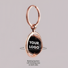 Elegant Dual-Tone Spinning Metal Keychain – Gold & Rose Gold