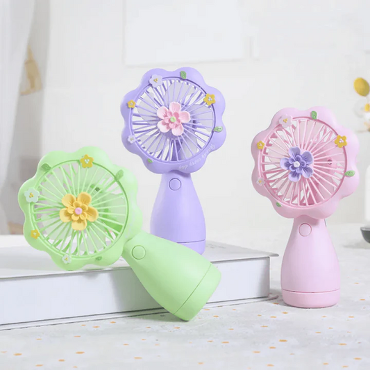 Stay Fresh & Floral with Mini Handheld Fan