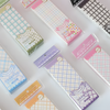 Artistic Grid Pattern Sticky Notes | 14x5cm Aesthetic Pastel Memo Pad