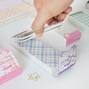 Artistic Grid Pattern Sticky Notes | 14x5cm Aesthetic Pastel Memo Pad