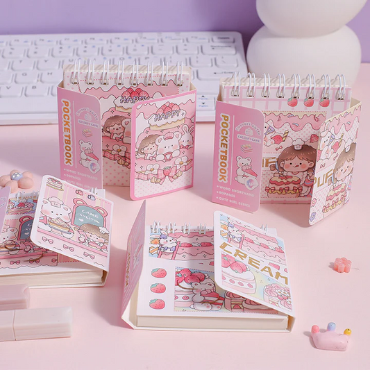 Kawaii Mini Spiral Daily Planner Notebook