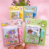 Cartoon Mini Diary with Pen Set