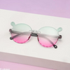 Cute Bear Ear Rimless Gradient Sunglasses | Trendy Plastic Glasses for Kids