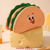 Adorable Cartoon Half Burger Makeup Pouch | Soft Storage Pouch
