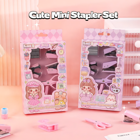 9-in-1 Cute Mini Portable Stapler & Tool Set