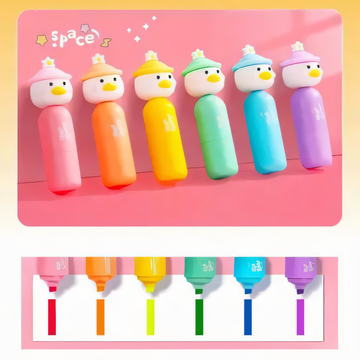 Duckie Pop! 6-in-1 Highlighter Set