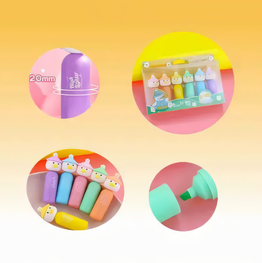 Duckie Pop! 6-in-1 Highlighter Set