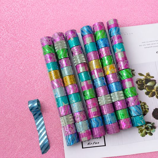Shiny Decoration Glitter Tape Set of 12 Rolls