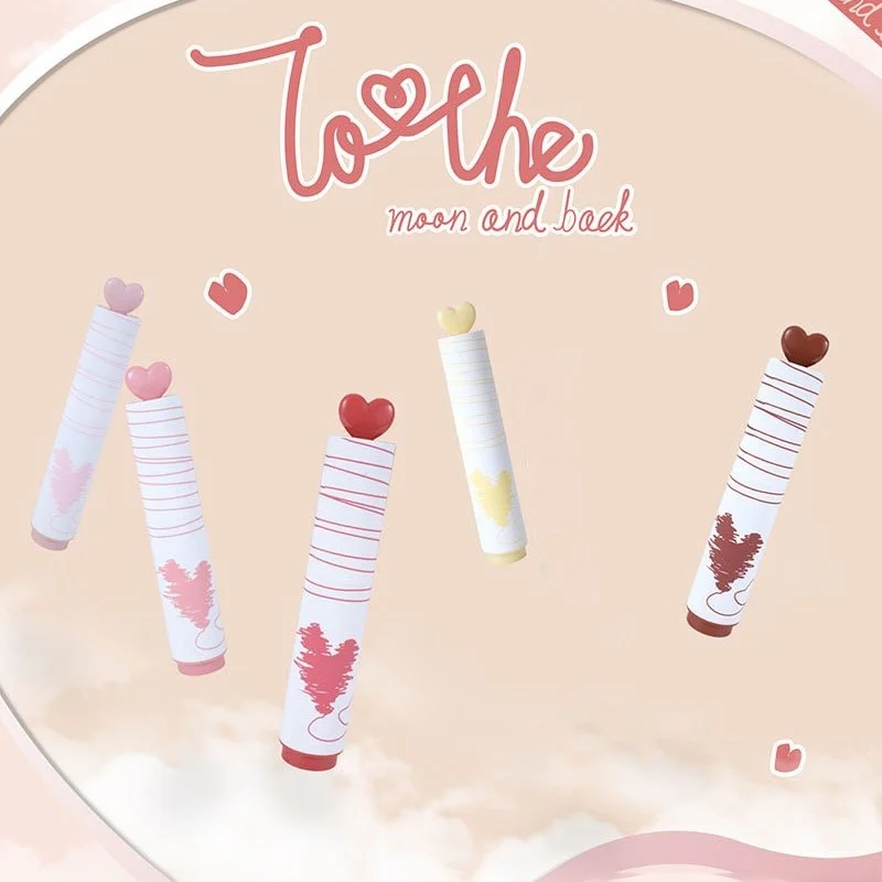 HiMiC Peachy Heart highlighters with heart-themed packaging