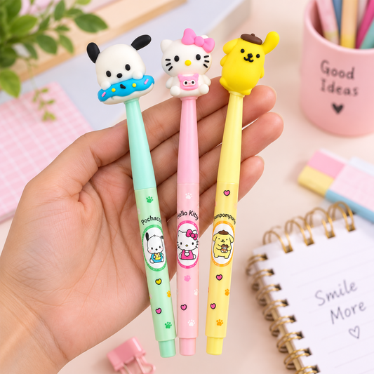 Cute Cartoon Shake Highlighter with Toy Topper - Cute Stationery