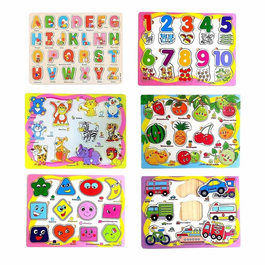 Wooden Educational Learning Puzzles for Toddlers
