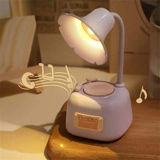 Retro Gramophone Desk Lamp with Music