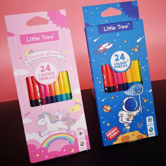 Double Sided Color Pencil Set - Space & Unicorn