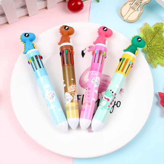 Dino 10 In 1 Multicolor Pen