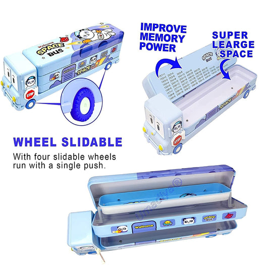 Bus Shape Multifunctional Pencil Box