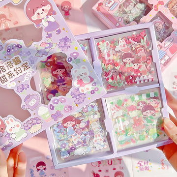 Decorative Kawaii cartoon Stickers (100 sheets)