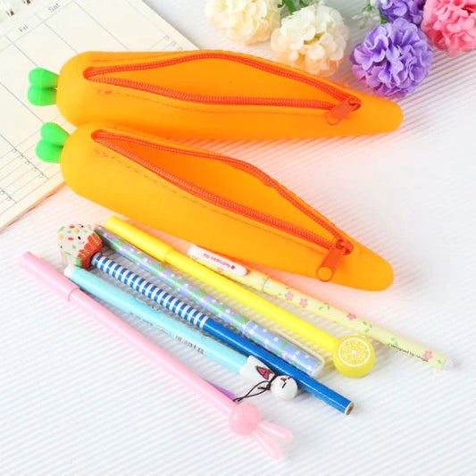 Carrot Silicone Pencil Case