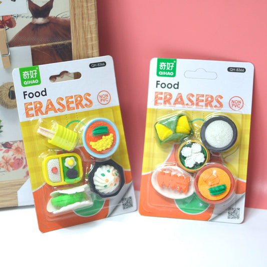 Food Eraser Set of 5