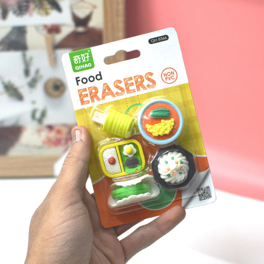 Premium Food Eraser Set of 5