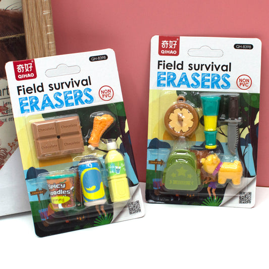 Premium Field Survival Eraser Set of 5