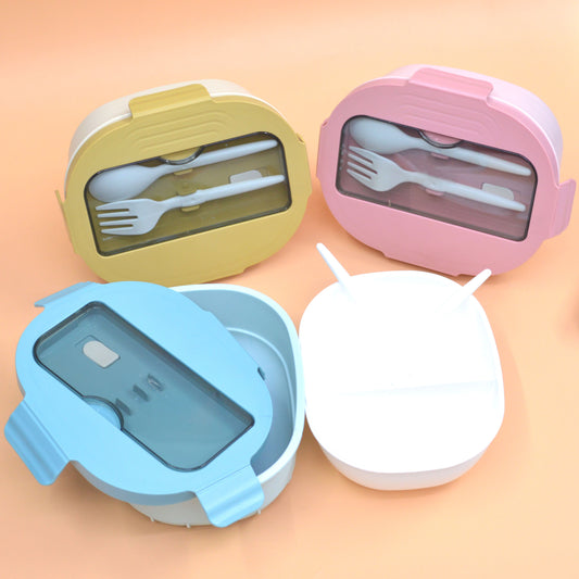 Premium Lunch Box with Cutleries 2 Compartment