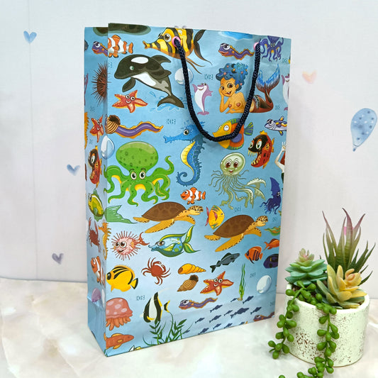 Aqua Theme Paper Bag