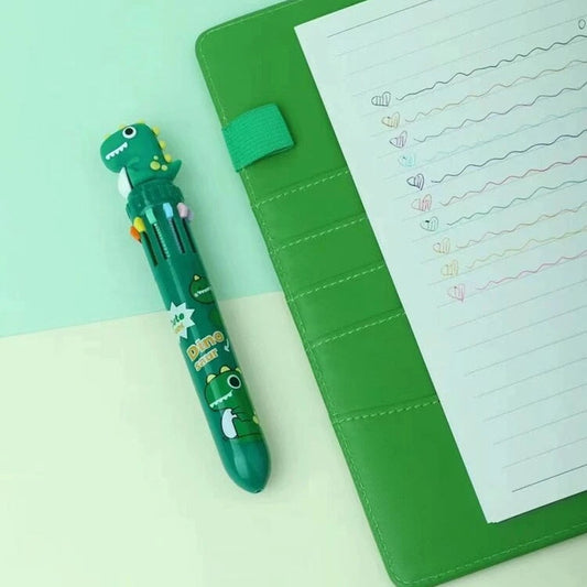 Dinosaur 10 in 1 Multicolor Pen