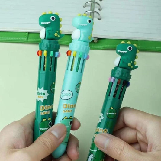 Dinosaur 10 in 1 Multicolor Pen