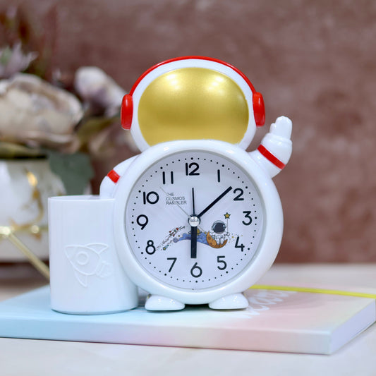 Astronaut Alarm Clock with Pen Stand