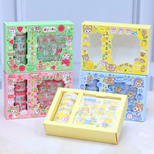 Decorative Washi Tape Set with Lovely stickers