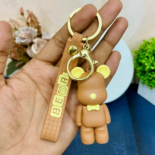 Adorable Girl and Teddy Premium Key Rings