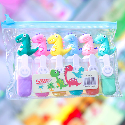 Baby DINO Highlighters ( Pack of 6 Colors)