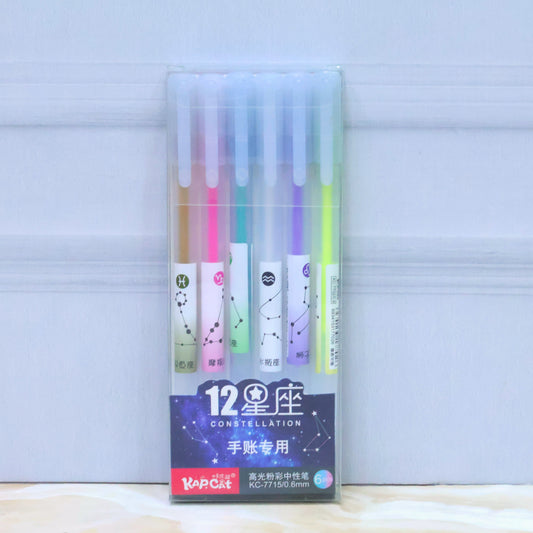 KapCat Neon Multicolor Highlighter Pen - 6 Colors