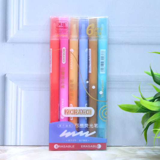 Erasable Color Highlighter Pens - Pack Of 6