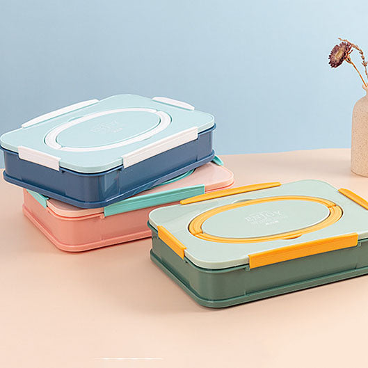 Portable Large-capacity Separated Type with Soup Bowl Lunch Box - 1000ML