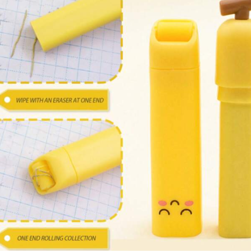 Creative Banana Eraser With Roller Cleaner
