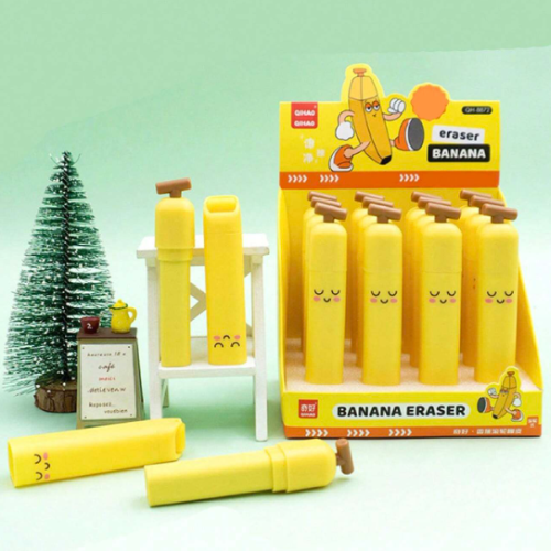 Creative Banana Eraser With Roller Cleaner
