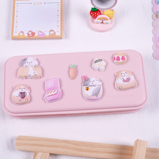 Kawaii 3D Animal Pestle Sticker Sheet