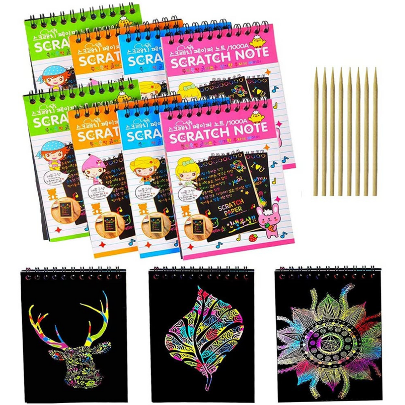 Magic Scratch Notebook/Diary 10 Sheets Giftoo.in