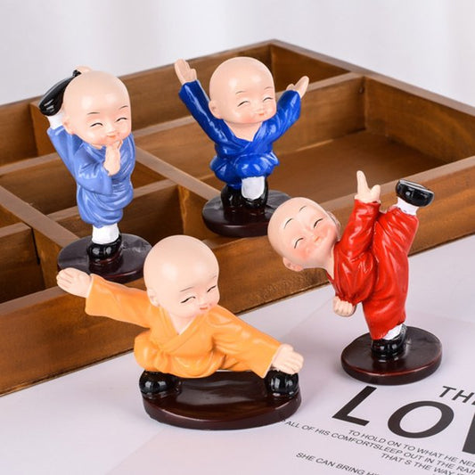 Miniature Shaolin Kung Fu Figurines (Set of 4)