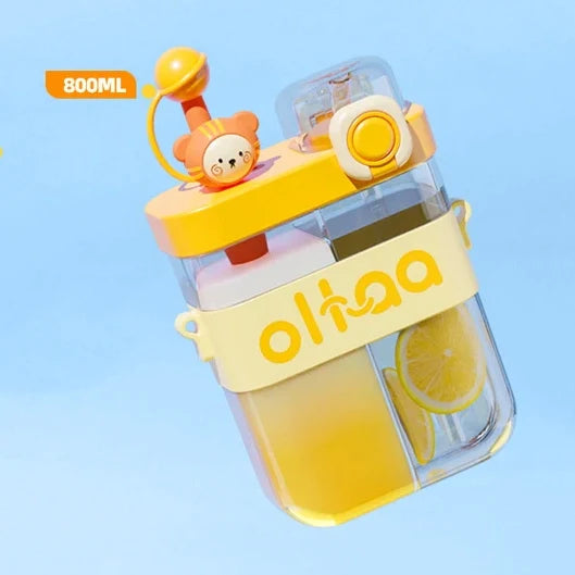 Mini Box Walkie Talkie Double Liquid Storage Water Bottle - (800 ML)