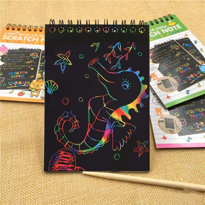 Magic Scratch Notebook/Diary - 10 Sheets – Giftoo.in