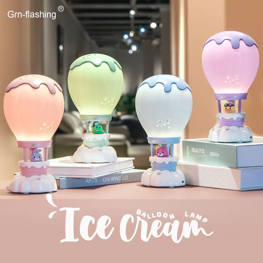 Ice-Cream Hot Gas Air Balloon Night Lamp