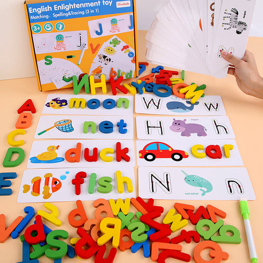 English Enlightenment Toy Matching, Spelling & Tracing (3 In 1)